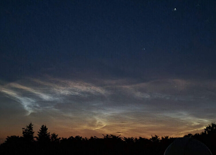 Glowing clouds