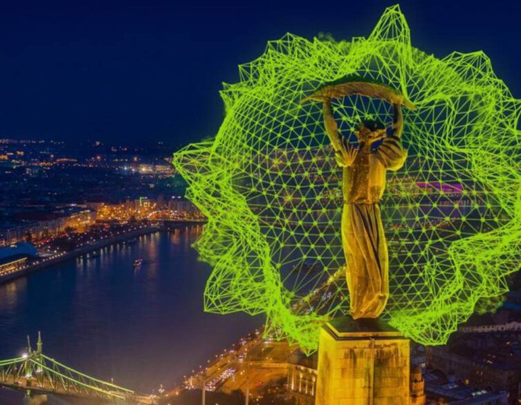 A Mesmerizing Drone Spectacle to Illuminate Budapest's Iconic Liberty Statue