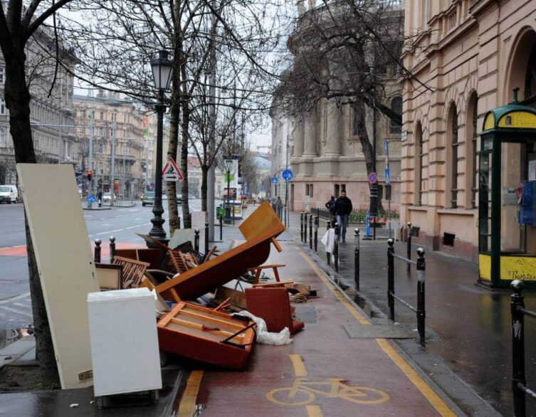 Budapest's Annual Curbside Garbage Disposal Collection: A Treasure Trove for the Needy