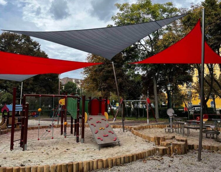 Revitalized Playground at Bottomless Lake in Budapest