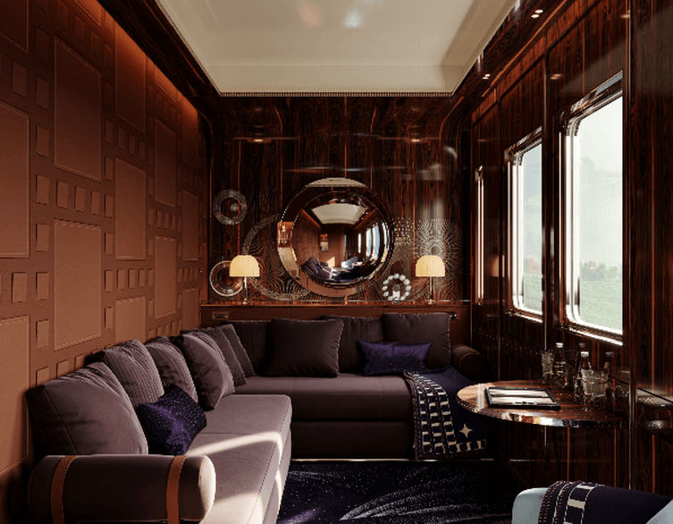 A cabin on the Orient Express
