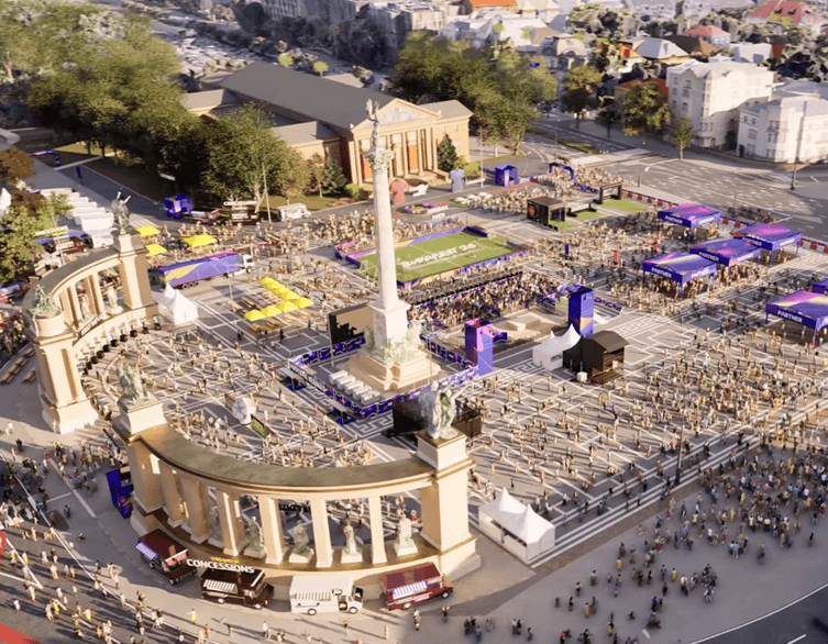 Heroes’ Square official fan zone