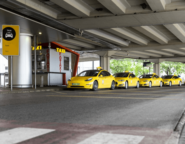 Taxis at the Budapest Airport
