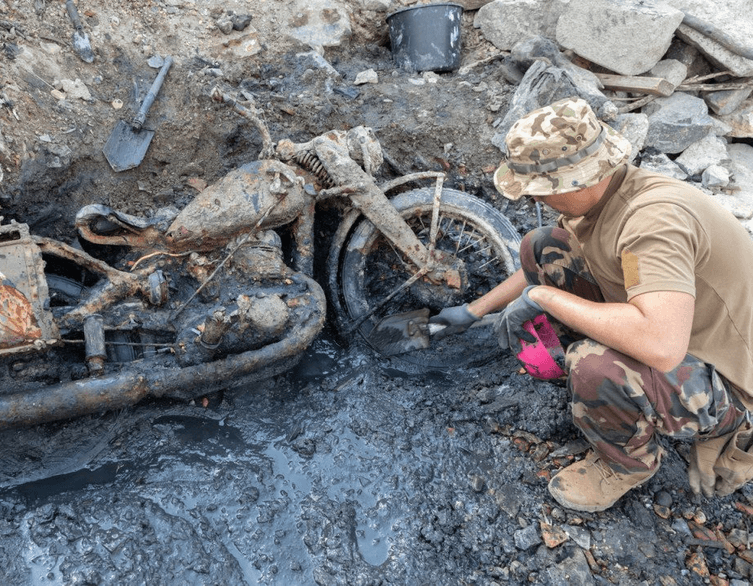 German military motorcycle from the Second World War,